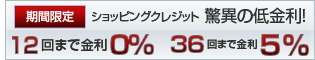 ショッピングクレジット超低金利！