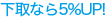下取りなら５％UP！