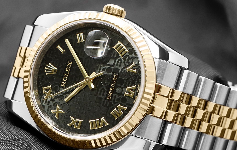 ROLEX 6305 DATEJUST 足せれ ロレックスデイトジャスト ゴールド