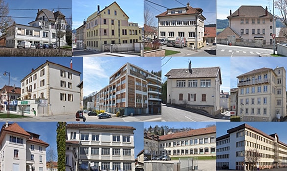 モルトーに現存するマニュファクチュールウオッチメーカーの痕跡の写真