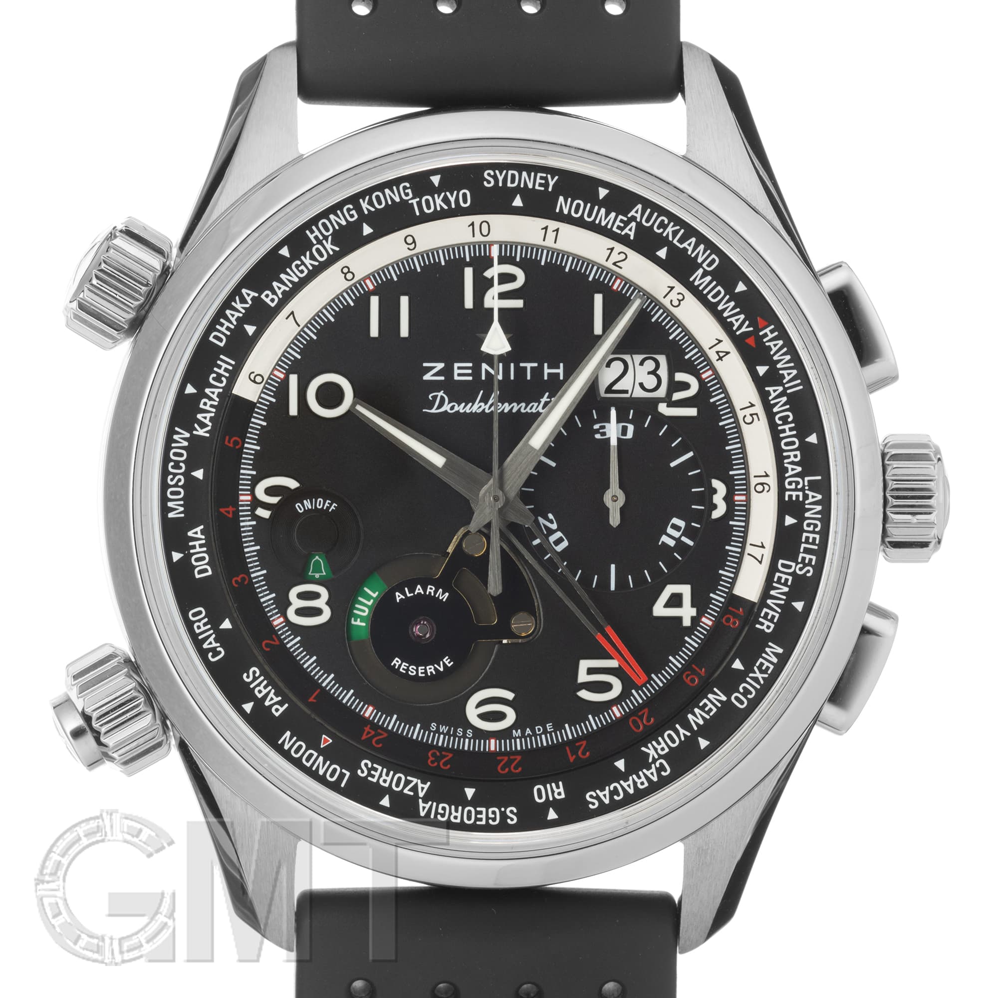 中古)ZENITH ゼニス エル・プリメロ パイロット ダブルマティック 45mm