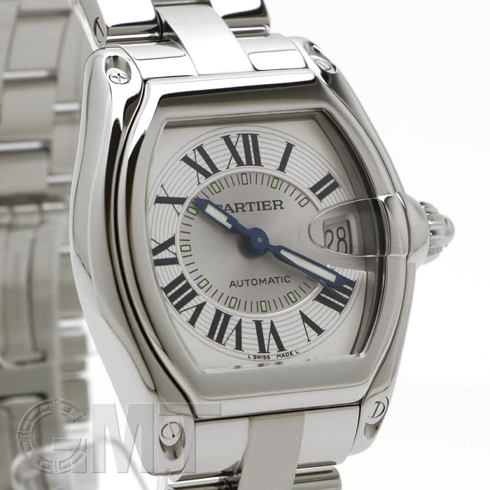中古)CARTIER カルティエ ロードスター LM W62000V3 シルバー（商品ID