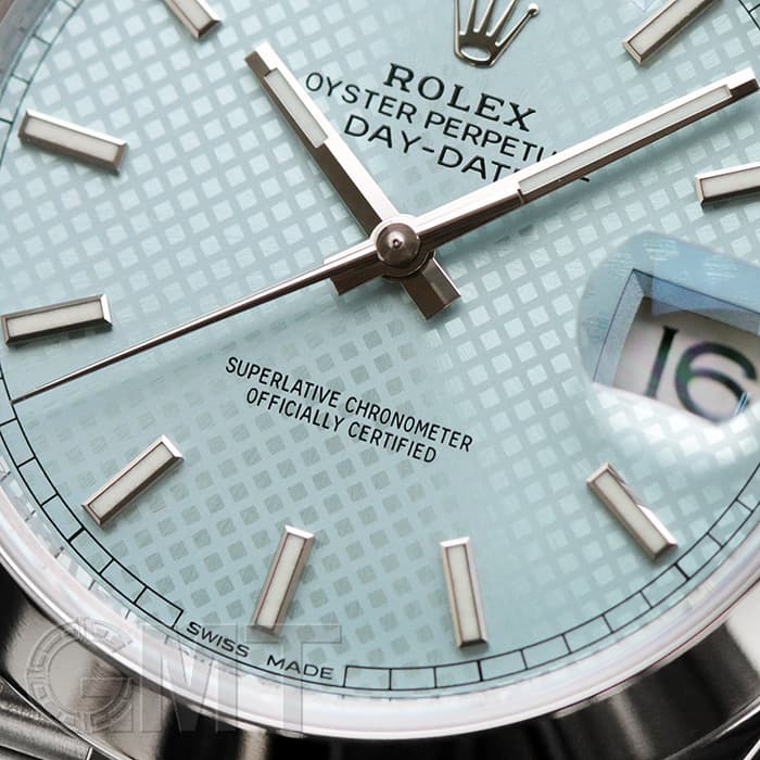 中古)ROLEX ロレックス デイデイト 40 228206 アイスブルー 斜め格子柄