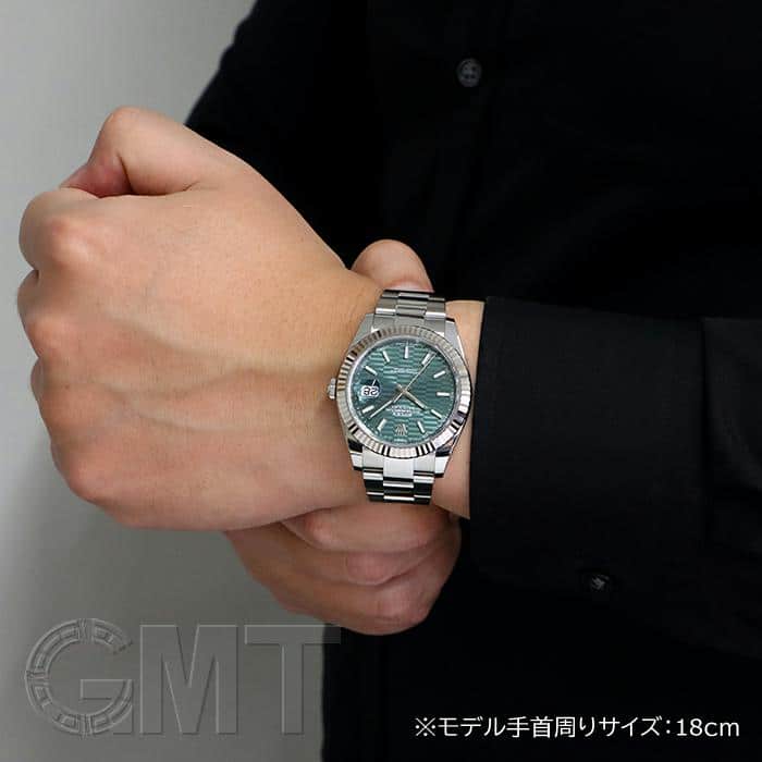 中古)ROLEX ロレックス デイトジャスト 41 126334 ミントグリーン