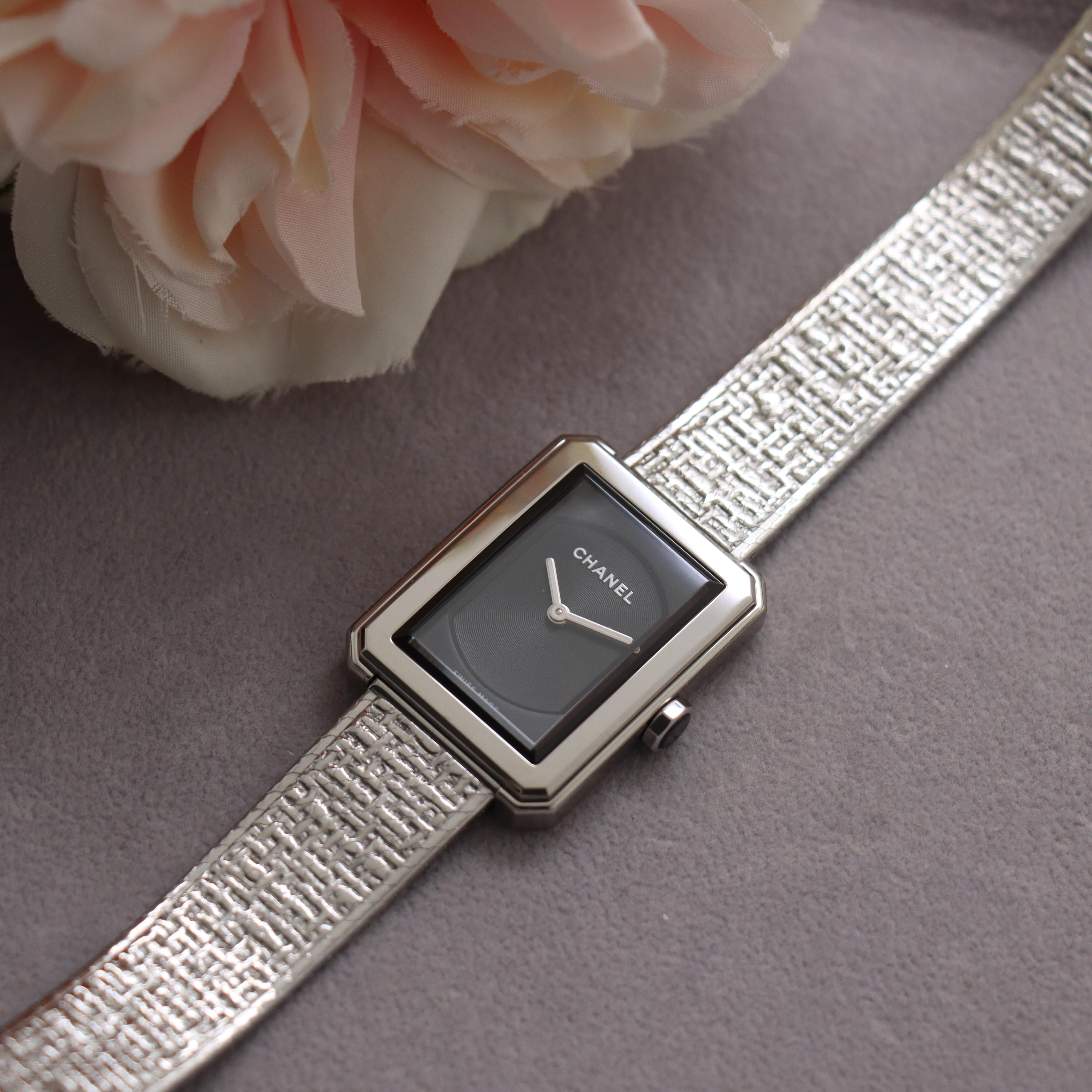 新品)CHANEL シャネル ボーイフレンド ツイード 21.5mm H4876（商品