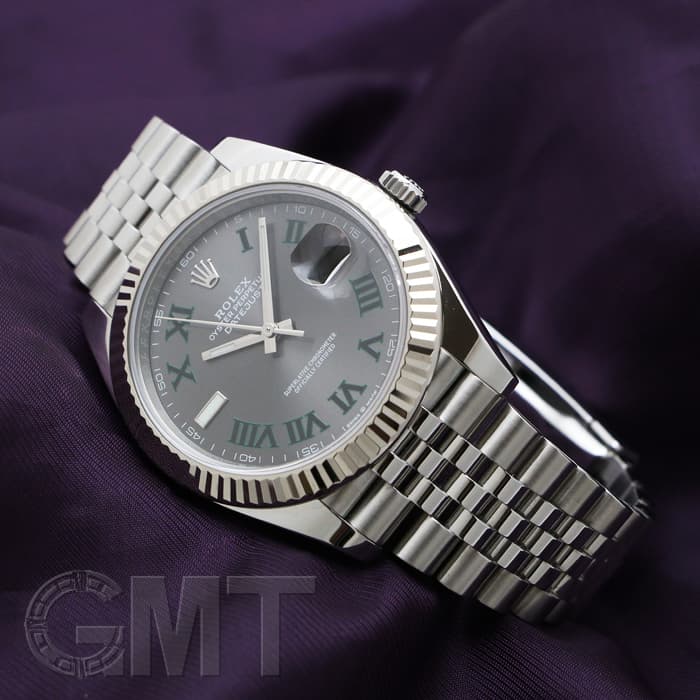 中古)ROLEX ロレックス デイトジャスト 41 126334 グレー/グリーン