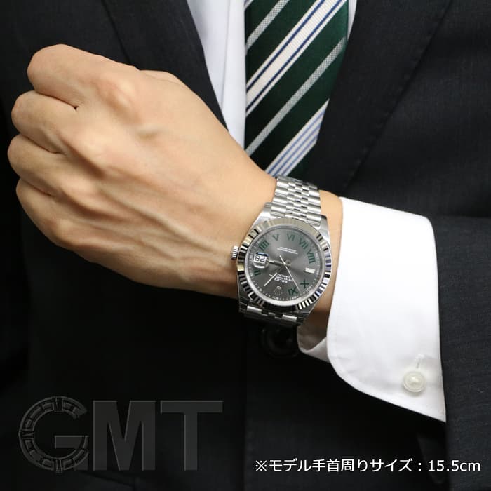 中古)ROLEX ロレックス デイトジャスト 41 126334 グレー/グリーン