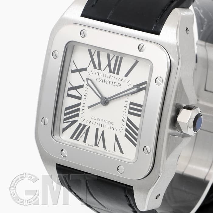 カルティエ サントス100 LM W20073X8 中古 メンズ 中古)CARTIER カルティエ サントス 100 LM W20073X8（商品ID