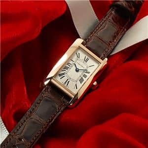 中古)CARTIER カルティエ タンク アメリカン SM ピンクゴールド