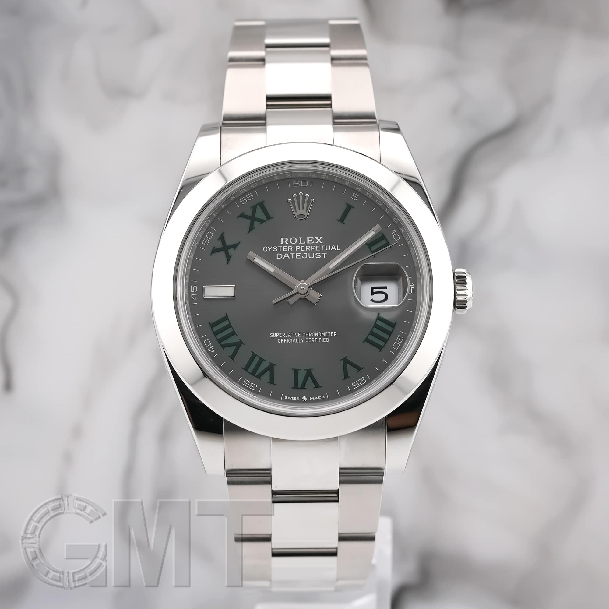 中古)ROLEX ロレックス デイトジャスト 41 126300 グレー/グリーン