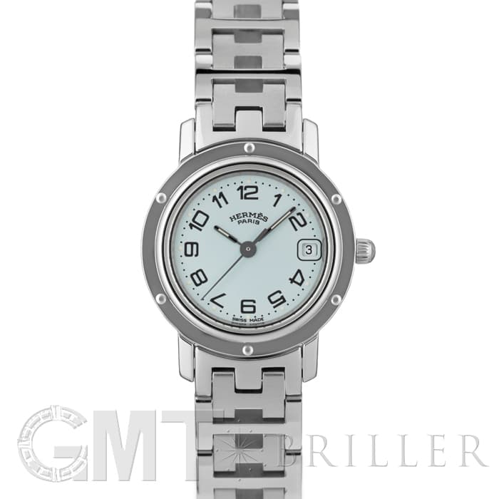 中古)HERMES エルメス クリッパー CL4.210 ホワイト SS ブレス(商品ID