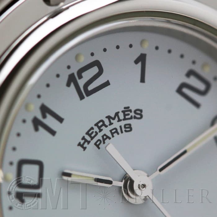 中古)HERMES エルメス クリッパー CL4.210 ホワイト SS ブレス（商品ID