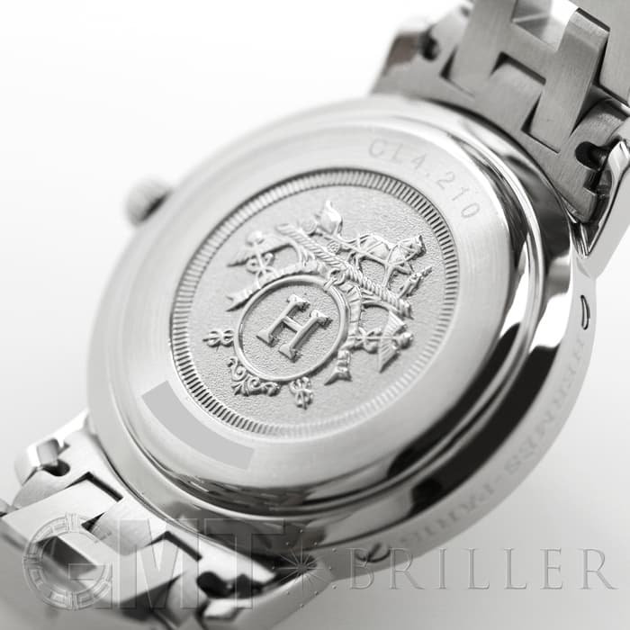 中古)HERMES エルメス クリッパー CL4.210 ホワイト SS ブレス（商品ID