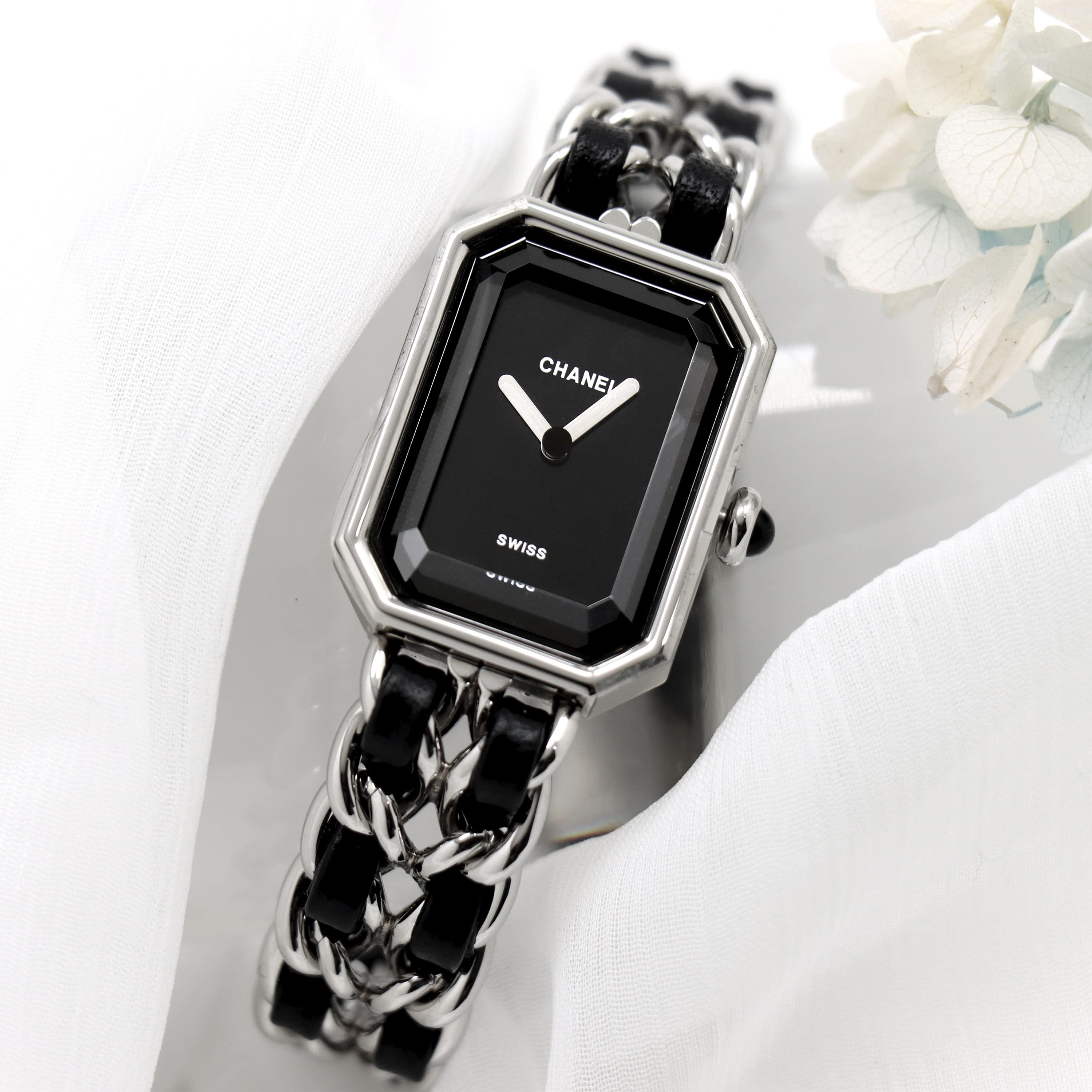 未使用)CHANEL シャネル プルミエール ロック L ブラック H0451【未