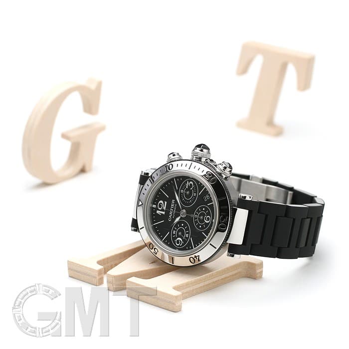 新品)CARTIER カルティエ パシャ シータイマークロノグラフ W31088U2