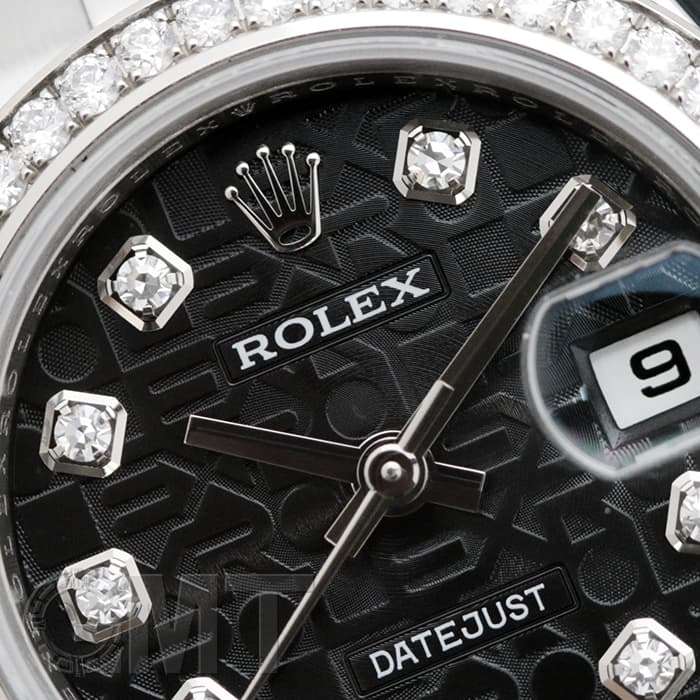 ROLEX ロレックス 179384G デイトジャスト 10P ベゼル ダイヤモンド 腕時計 SS SS K18WGxダイヤモンド レディース [中古] ロレックス デイトジャスト 179384G ピンクゴールドクリスタル