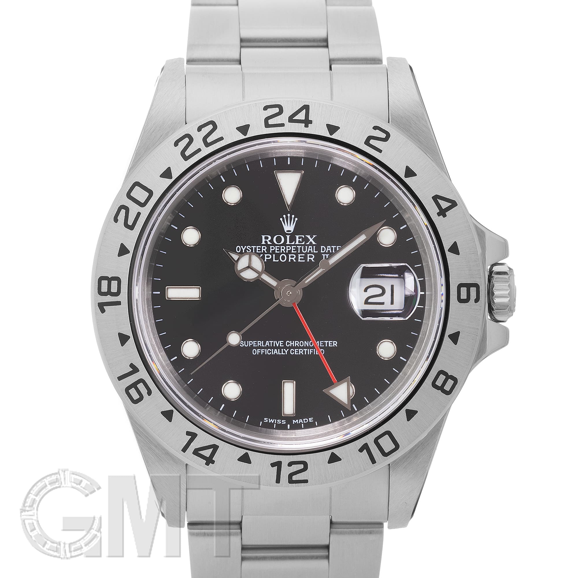 中古 ロレックス ROLEX 16570 R番(1987年頃製造) ブラック メンズ 腕時計 中古)ROLEX ロレックス エクスプローラー II 16570 ブラック（商品ID