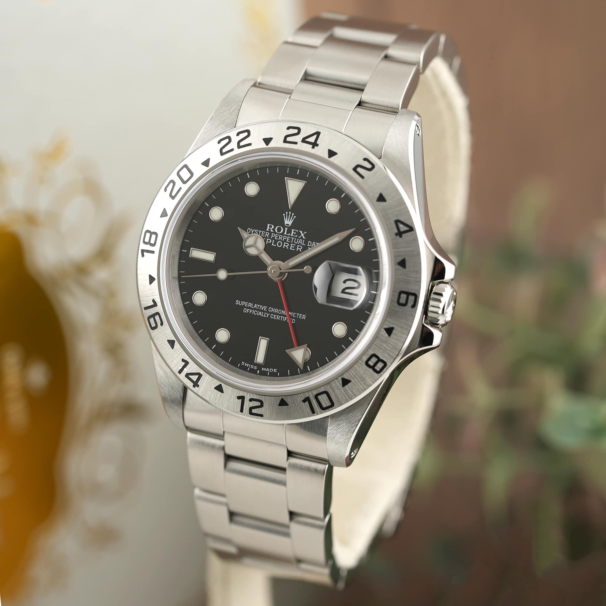 ちー様御購入品 中古)ROLEX ロレックス エクスプローラー II 16570 ブラック（商品ID