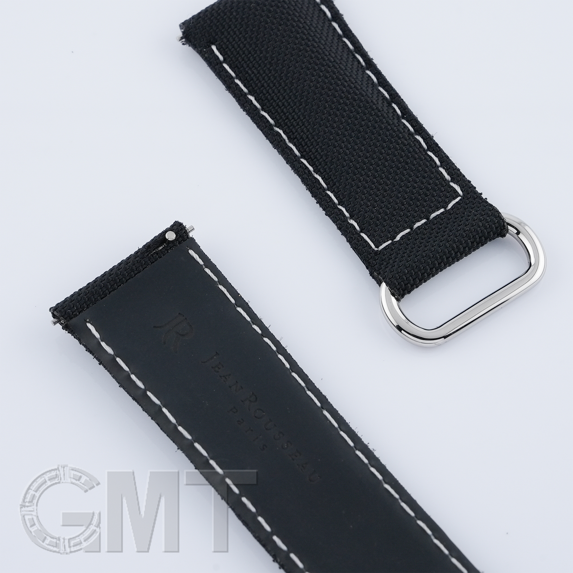新品)JEAN ROUSSEAU ジャン・ルソー ベルクロ ブラック ストラップ