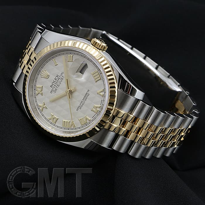 中古)ROLEX ロレックス デイトジャスト 116233 アイボリー ピラミッド