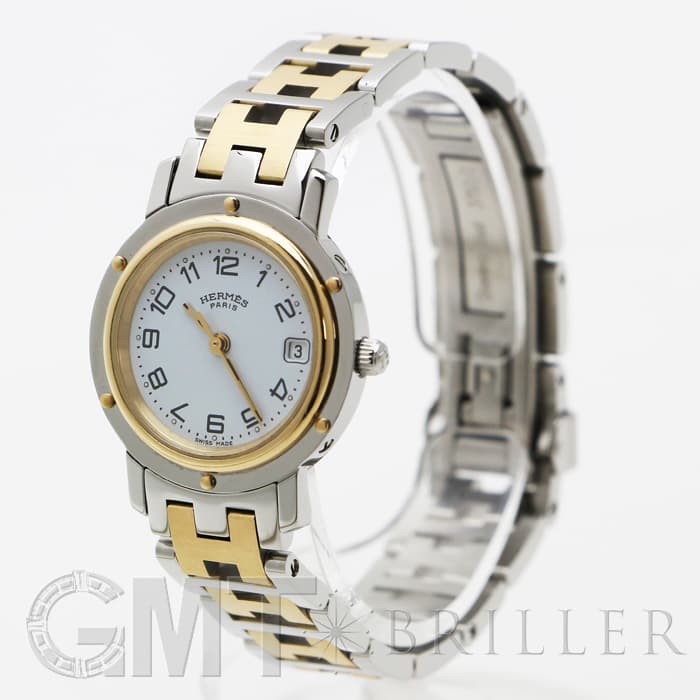 中古)HERMES エルメス クリッパー CL4.220 ホワイト（商品ID