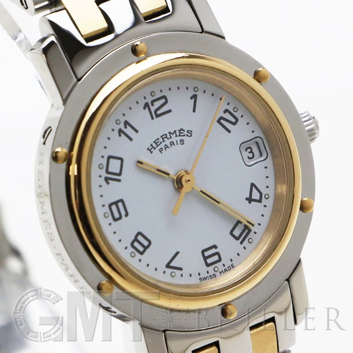 中古)HERMES エルメス クリッパー CL4.220 ホワイト（商品ID