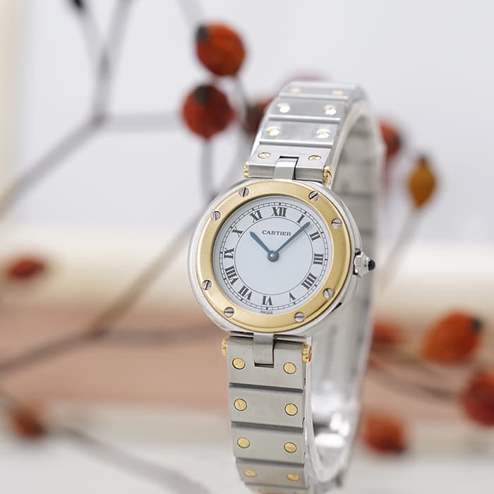 中古)CARTIER カルティエ サントス ラウンド ブレス（商品ID