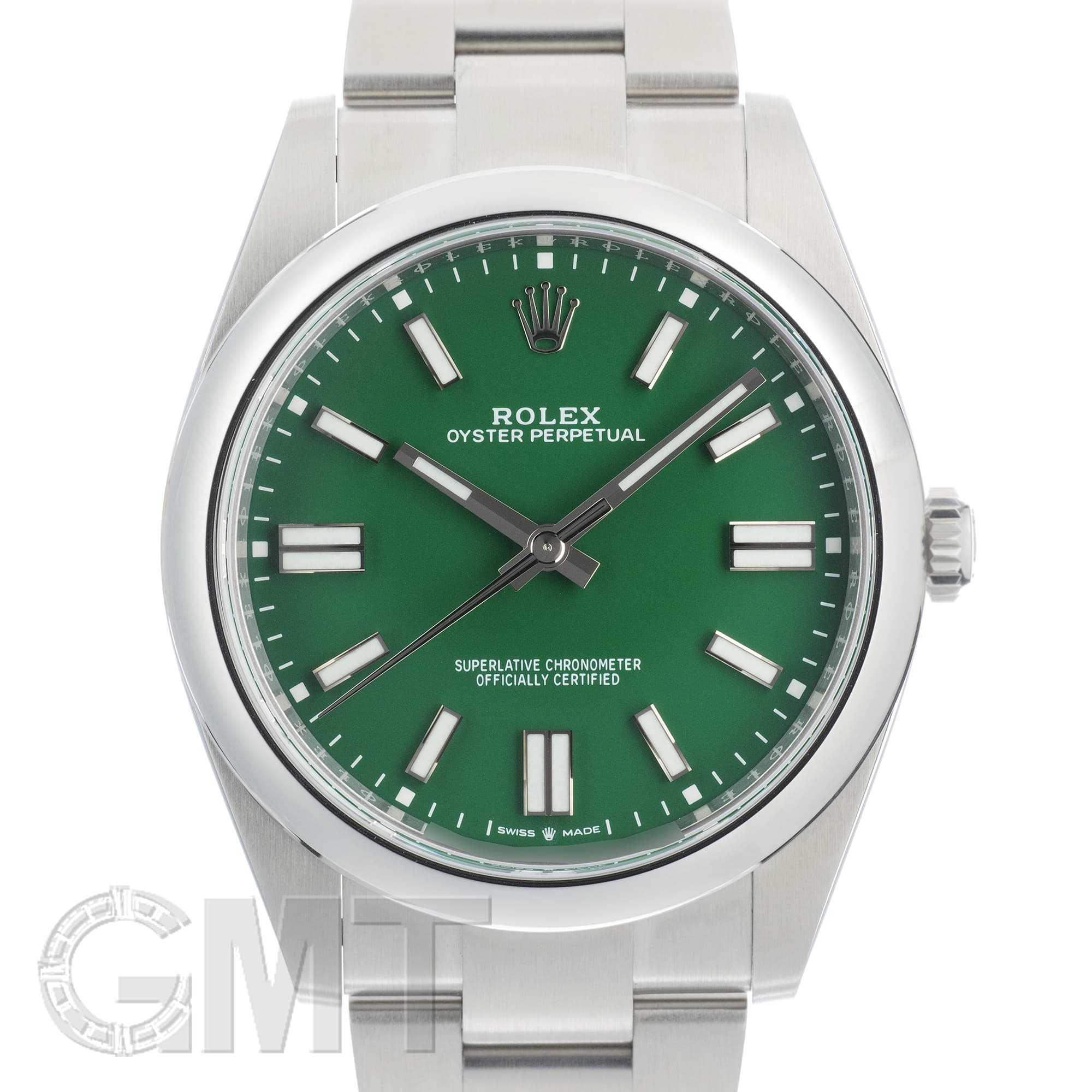 中古)ROLEX ロレックス オイスターパーペチュアル 41 124300 グリーン