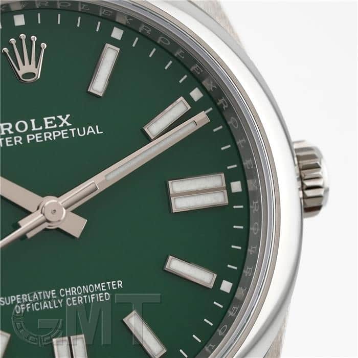 中古)ROLEX ロレックス オイスターパーペチュアル 41 124300 グリーン