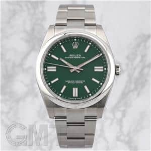 中古)ROLEX ロレックス オイスターパーペチュアル 41 124300 グリーン