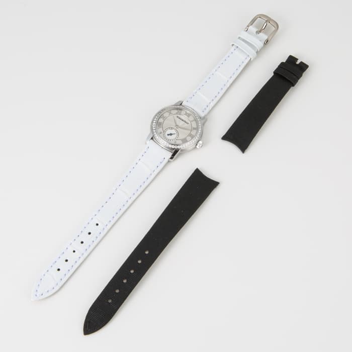 AUDEMARS PIGUET オーデマピゲ ジュールオーデマ ダイヤベゼル 77228BC.ZZ.A001MR.01 ダイヤモンド スモールセコンド 裏スケ シルバー 白 ホワイトシェル K18WG ホワイトゴールド 純正ベルト 純正尾錠 レディース 手巻き AP【6ヶ月保証】【腕時計】【中古】 AUDEMARS PIGUET（オーデマピゲ） ジュールオーデマ 77228BC.ZZ.A001MR