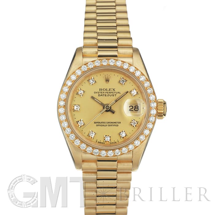中古)ROLEX ロレックス デイトジャスト 69138G シャンパン ベゼル/10P