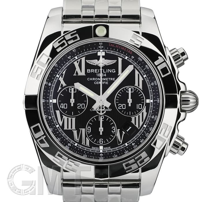 Breitling 風クロノグラフ ブラック　46mm 新品)BREITLING ブライトリング クロノマット 44 A011B56PA オニキス