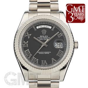 ROLEX ロレックス デイデイトII 218239 ブラック ローマ メイン
