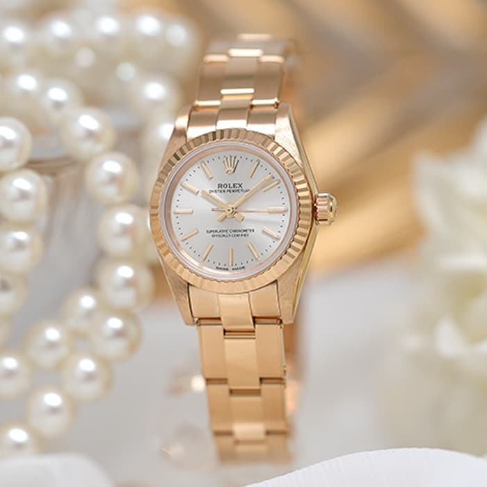 ロレックス ROLEX オイスターパーペチュアル 腕時計 レディース【中古】 中古)ROLEX ロレックス オイスターパーペチュアル 24mm 76198（商品ID