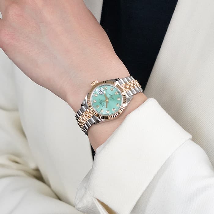 新品)ROLEX ロレックス デイトジャスト 28 279173G ミントグリーン