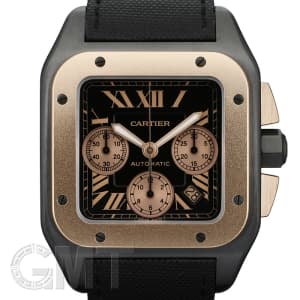 CARTIER カルティエ サントス 100 XL クロノグラフ ADLCコーティング ピンクゴールドべゼル W2020004 メイン
