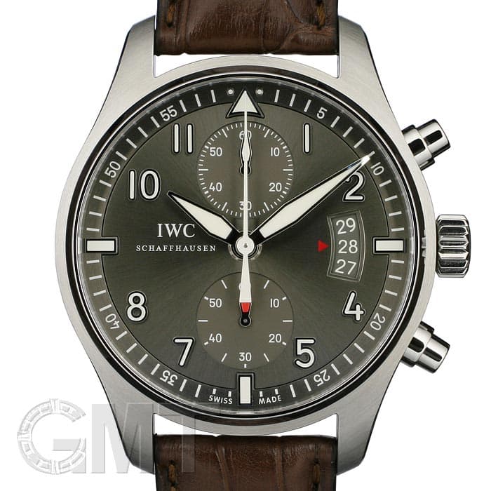 IWC パイロットウォッチ スピットファイア クロノグラフ IW387802 腕時計 グレー文字盤