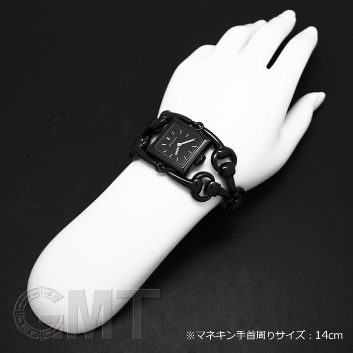 GUCCI グッチ ブラックライン QZ 黒文字盤 1NBG レディース