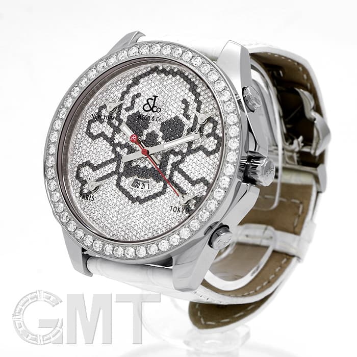 中古)JACOB & Co. ジェイコブ ファイブタイムゾーン JC-SKULLD（商品ID 