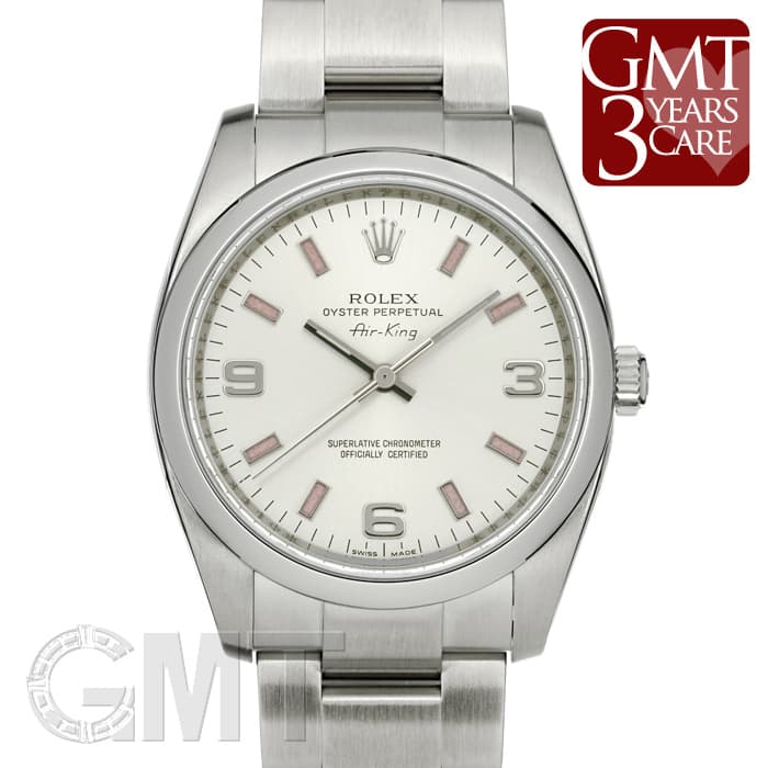 中古)ROLEX ロレックス エアキング 114200 シルバー 369 ピンク