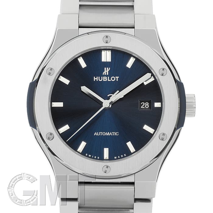 新品)HUBLOT ウブロ クラシック フュージョン チタニウム ブルー 548