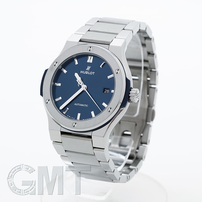 新品)HUBLOT ウブロ クラシック フュージョン チタニウム ブルー 548