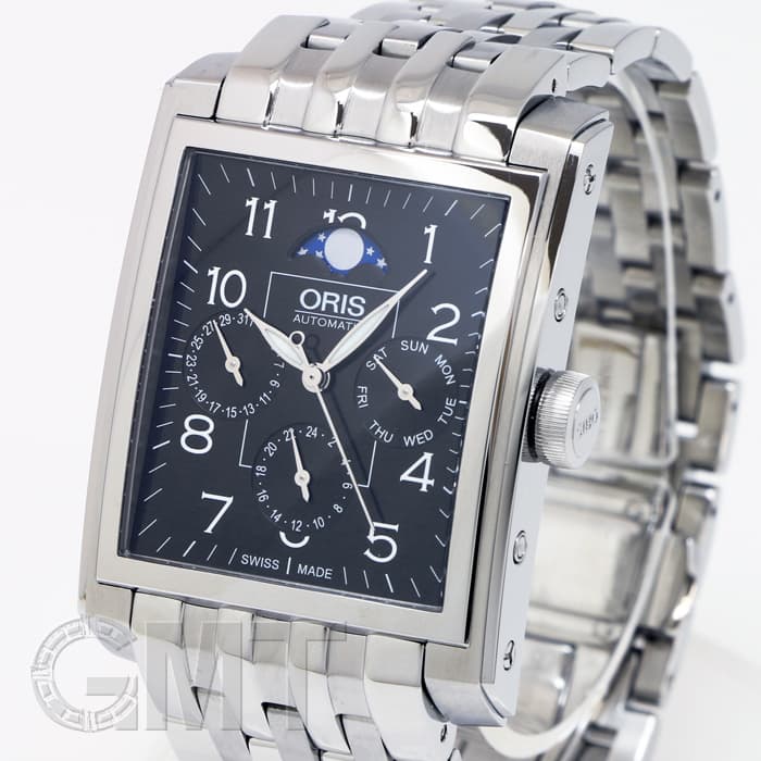 オシリズム 新品)ORIS オリス レクタンギュラー コンプリケーション ブラック 582