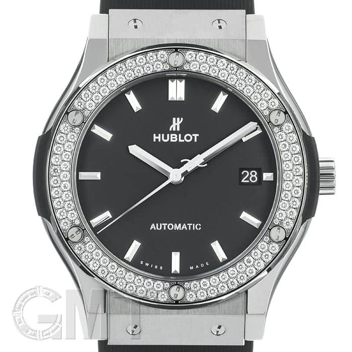 新品)HUBLOT ウブロ クラシック フュージョン チタニウム ダイヤモンド