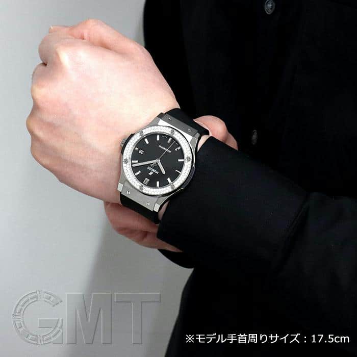 新品)HUBLOT ウブロ クラシック フュージョン チタニウム ダイヤモンド