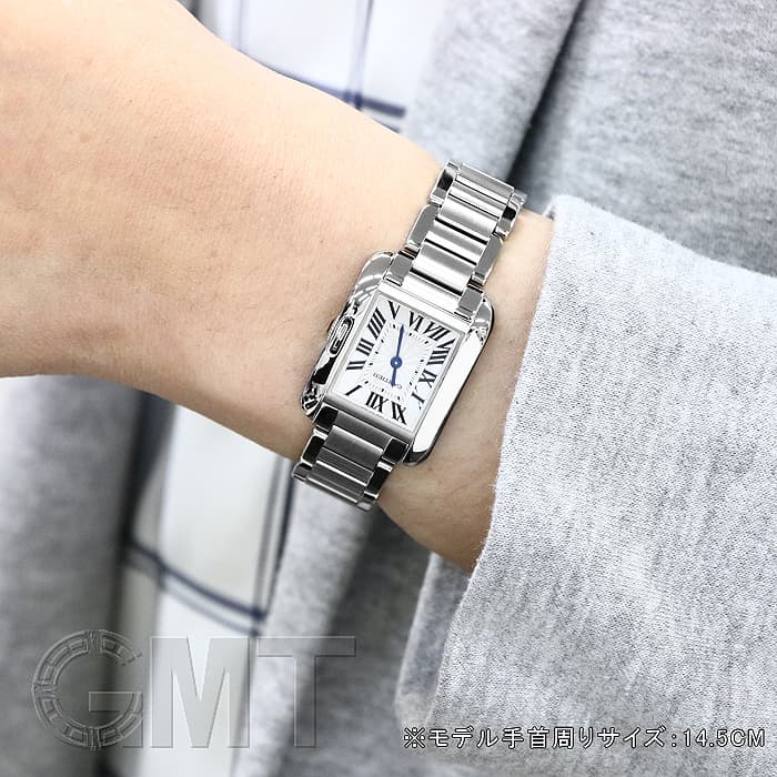 カルティエ タンクソロ SM コンプリートサービス済 白アリゲーターベルト極美品 Cartier カルティエ タンクソロ SM 腕時計 時計 ステンレス