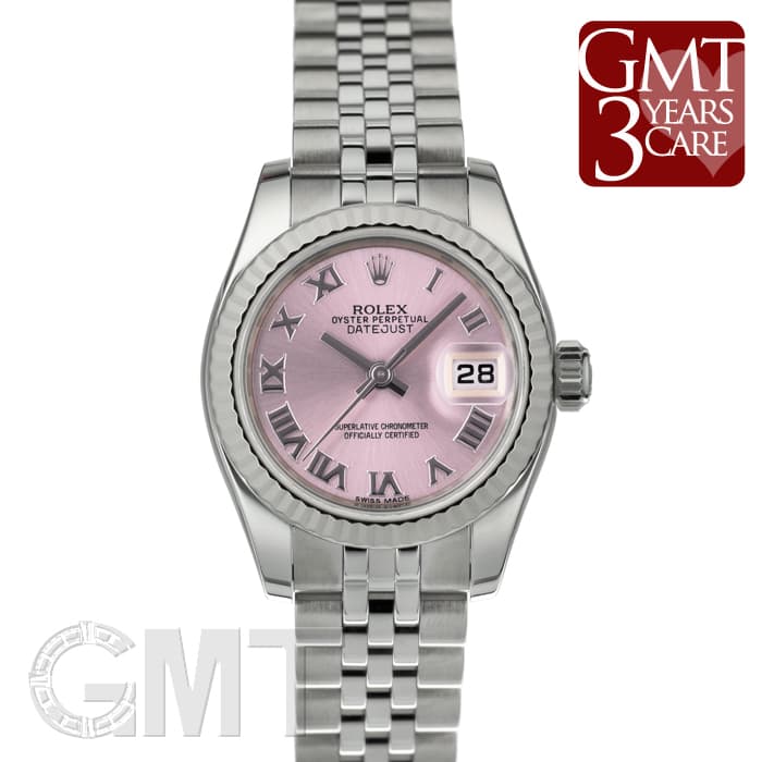 ロレックス デイトジャスト 79174 ピンク ローマ K番 レディース 中古 腕時計 中古)ROLEX ロレックス デイトジャスト 79174 ピンクローマ ジュビリー
