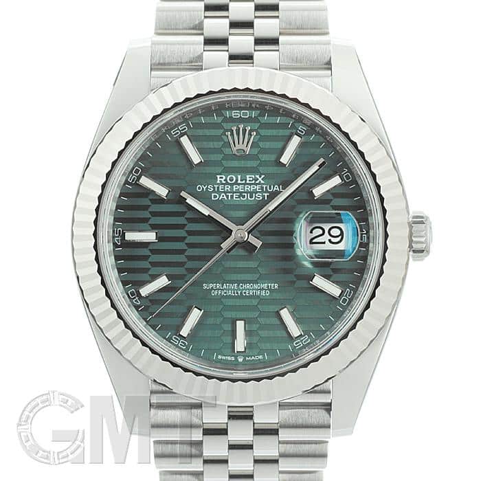 中古)ROLEX ロレックス デイトジャスト 41 126334 ミントグリーン