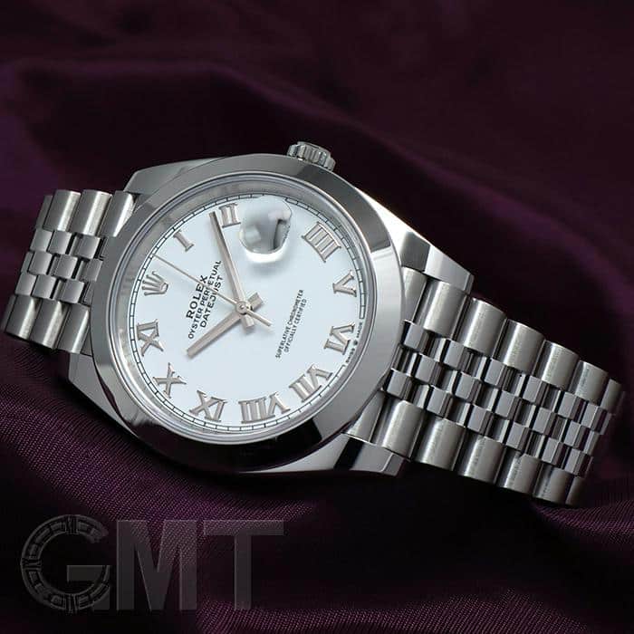 中古)ROLEX ロレックス デイトジャスト 41 ホワイト ローマ 126300